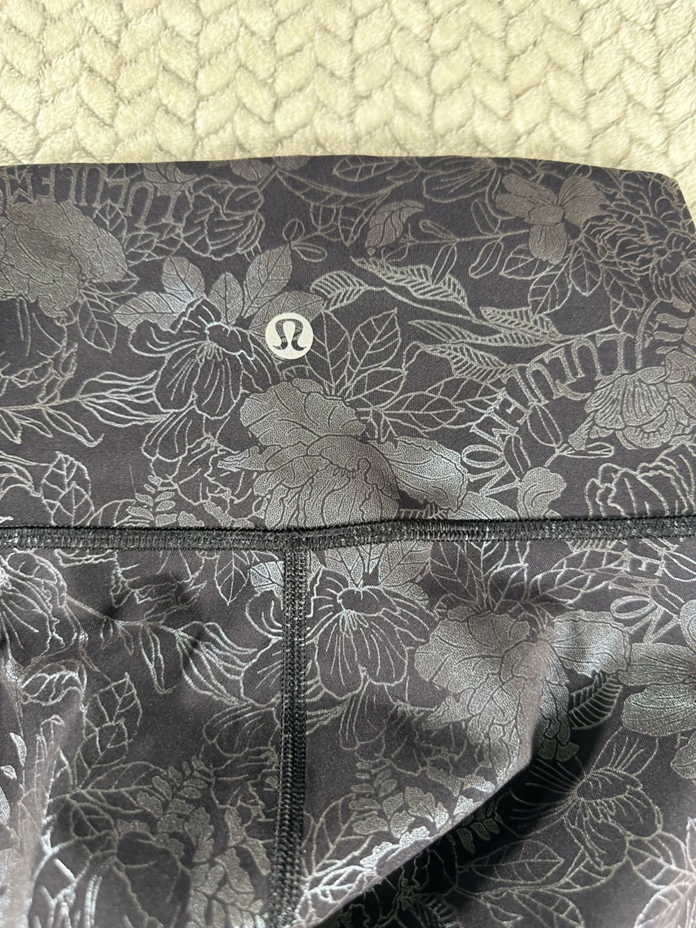 Lululemon Wunder Under High-Rise Tight Women's 2 Flourish Black Foil Ankle
